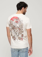 Superdry Cream 100% Cotton Tokyo Graphic T-Shirt - Image 2 of 3