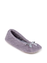 Totes Grey Isotoner Popcorn Slippers - Image 2 of 5