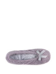 Totes Grey Isotoner Popcorn Slippers - Image 3 of 5