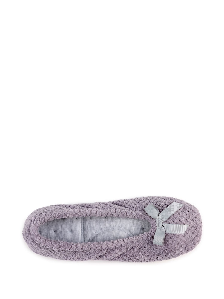 Totes Grey Isotoner Popcorn Slippers - Image 3 of 5