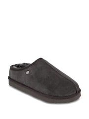 Just Sheepskin Grey Mens Louis Slippers - Image 2 of 5