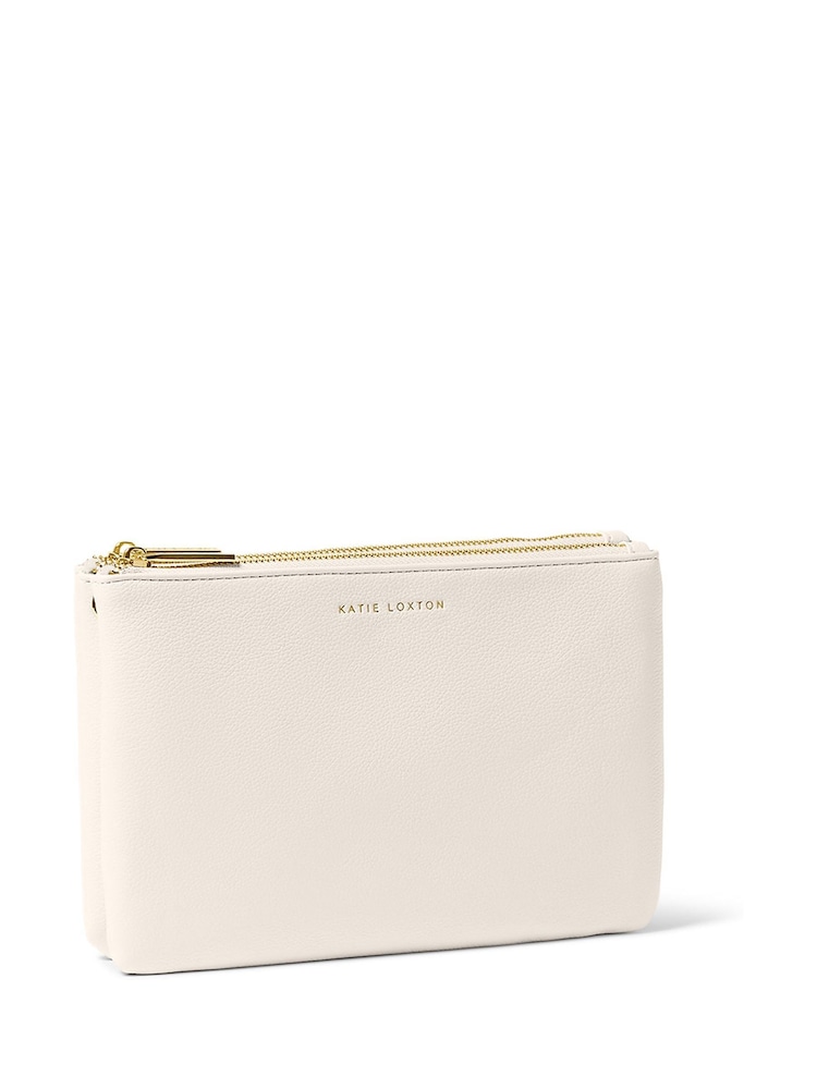 Katie Loxton White Duo Zip Clutch Bag - Image 2 of 4