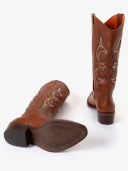 Penelope Chilvers Silvestre Stud Cowboy Brown Boots - Image 4 of 8
