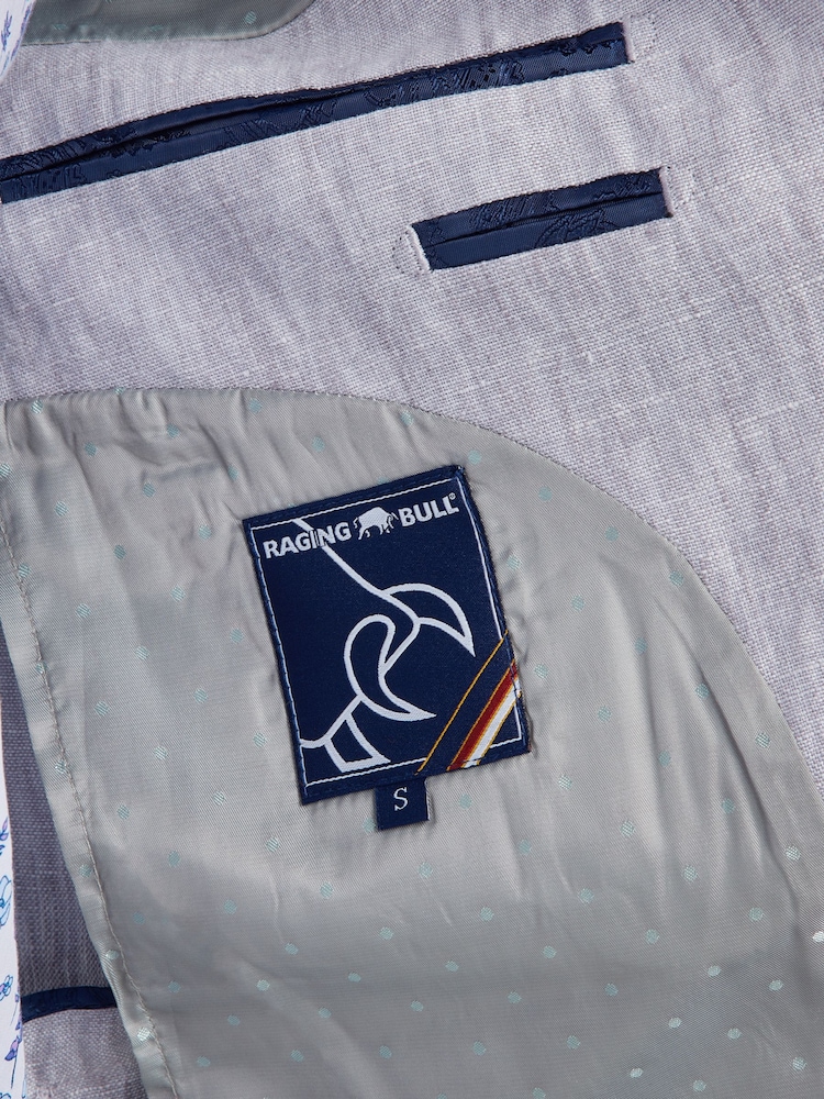 Raging Bull Grey Linen Blazer - Image 8 of 8
