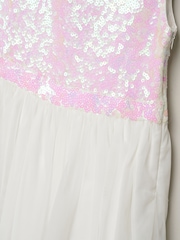 Miss Sequin Bow Tulle Skirt White Dress - Image 3 of 3