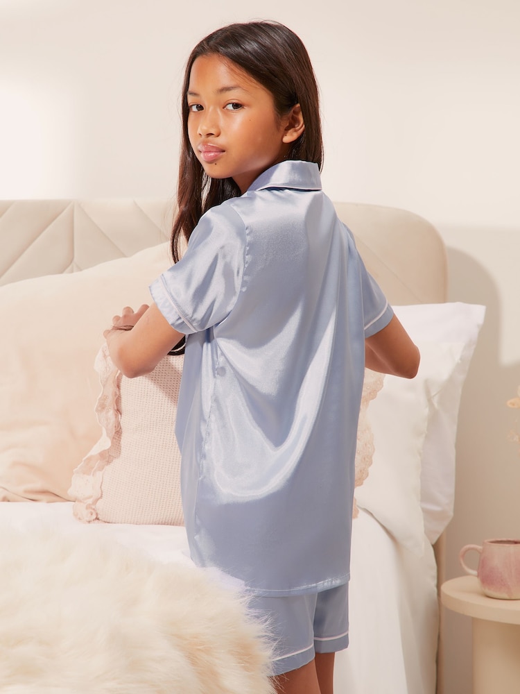 Lipsy Blue Satin Pyjamas - Image 2 of 4