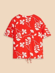 White Stuff Red Ferne Linen Blend Shirt - Image 3 of 4