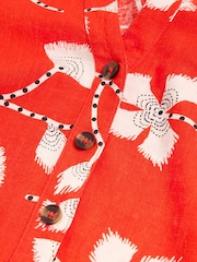 White Stuff Red Ferne Linen Blend Shirt - Image 4 of 4