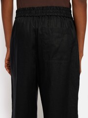 Jigsaw Black Dark Relaxed 100% Linen Trousers - Image 5 of 6