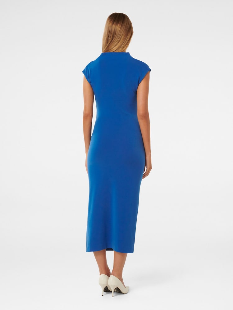 Forever New Blue Samantha Cowl Neck Midi Dress - Image 4 of 4 Forever New Blue Samantha Cowl Neck Midi Dress - Image 4 of 4