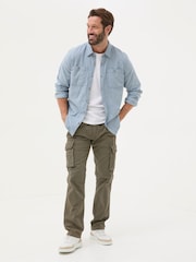 FatFace Blue Long Sleeve Malton Shirt - Image 3 of 6