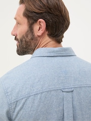 FatFace Blue Long Sleeve Malton Shirt - Image 5 of 6