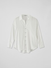 LK Bennett White 100% Cotton Beatrice Ceramic Button Shirt - Image 5 of 5