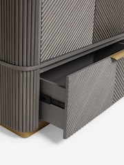 Dark Grey Valencia Marble Mango Wood Double, 1 Drawer Wardrobe - Image 8 of 9