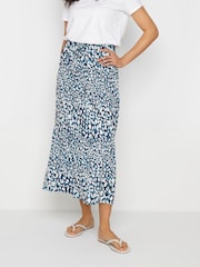 M&Co Printed Tiered Tie Waist Skirt - Image 1 of 5