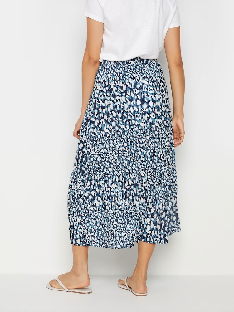 M&Co Printed Tiered Tie Waist Skirt - Image 3 of 5