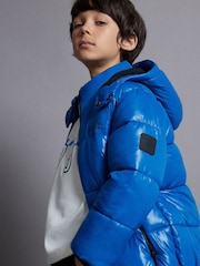 River Island – kobaltblauer Puffermantel für Jungen - Bild 5 von 5
