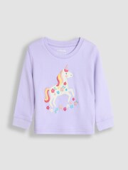 Jojo Maman Bébé Jersey-Pyjamas mit Einhorndesign im 2er-Pack - Bild 2 von 9