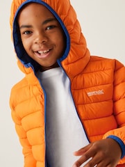 برتقالي - Regatta Shower Resistant Junior Hooded Marizion Jacket - صورة 4 من 7