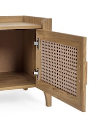 Julian Bowen Brown Oak Effect Sydney Faux Rattan Media Unit - Image 7 of 7