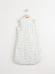 Grey Quilted 2.5 Tog Baby 100% Cotton Sleep Bag - Image 2 of 11