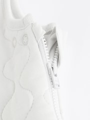 Grey Quilted 2.5 Tog Baby 100% Cotton Sleep Bag - Image 8 of 11