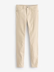 NOISY MAY Cream High Waist Skinny Stretch Jeans - Image 1 of 2
