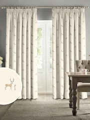 Sophie Allport Natural Stags Made to Measure 100% Cotton Curtains - Image 1 of 9