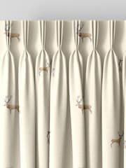 Sophie Allport Natural Stags Made to Measure 100% Cotton Curtains - Image 5 of 9
