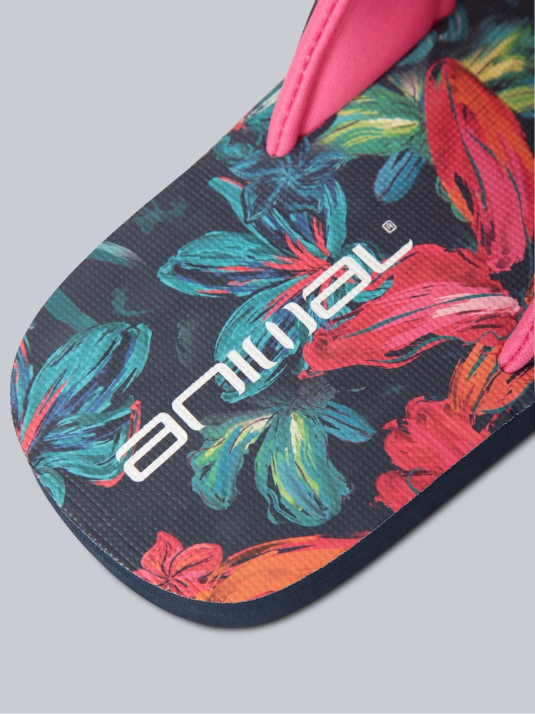 Animal Navy Blue Womens Swish Flip Flops - Image 5 of 5