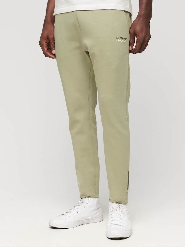 Superdry Green Sport Tech Logo Tapered Joggers - Image 1 of 4