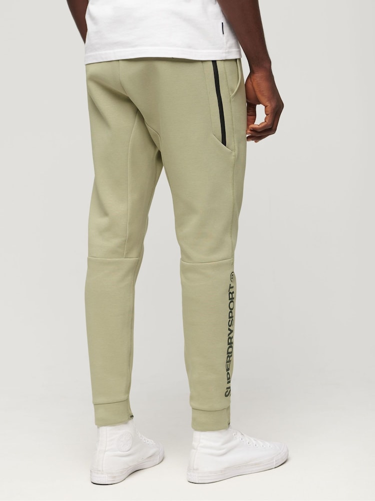 Superdry Green Sport Tech Logo Tapered Joggers - Image 2 of 4