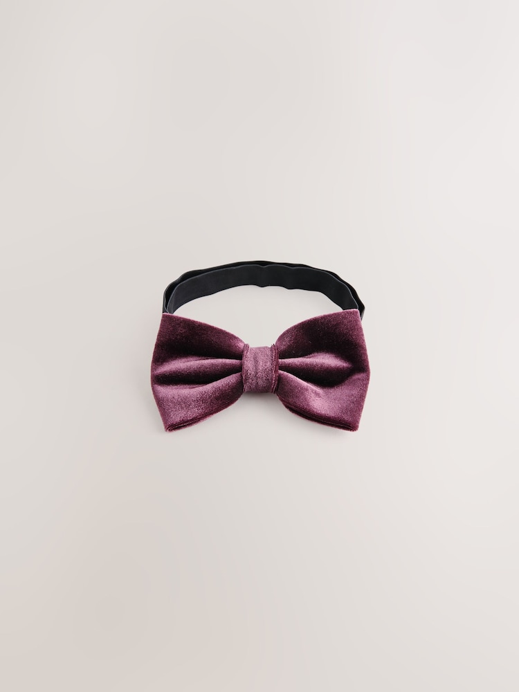 Burgundy Red Velvet Bow Tie and Braces - Image 4 of 6