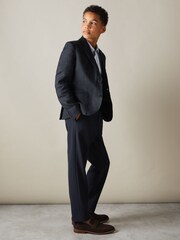 Reiss Navy Found 13-14 yrs Elasticated Waist Trousers - Image 2 of 4