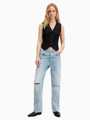 AllSaints Black Cruz Waistcoat - Image 4 of 6