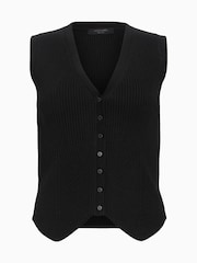 AllSaints Black Cruz Waistcoat - Image 6 of 6