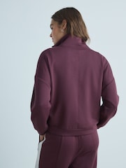 Burgundy Red Modal Blend Half Zip Top - Image 3 of 8