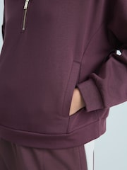 Burgundy Red Modal Blend Half Zip Top - Image 5 of 8