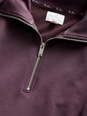 Burgundy Red Modal Blend Half Zip Top - Image 8 of 8