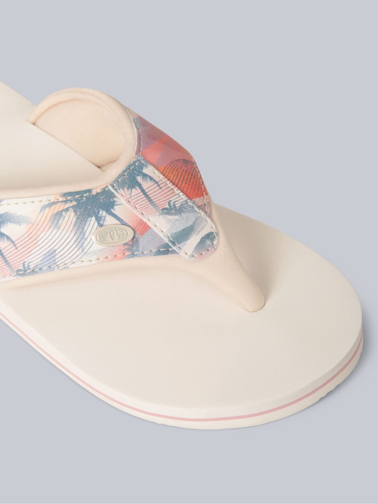 Animal Cream Womens Swish Flip Flops - Image 4 of 5