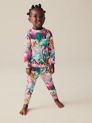 Multi Graffiti 100% Cotton Christmas Pyjamas (9mths-16yrs) - Image 1 of 9