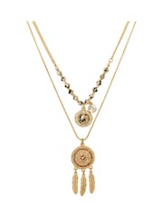 Bibi Bijoux Gold Tone Dreamcatcher Layered Necklace - Image 2 of 4