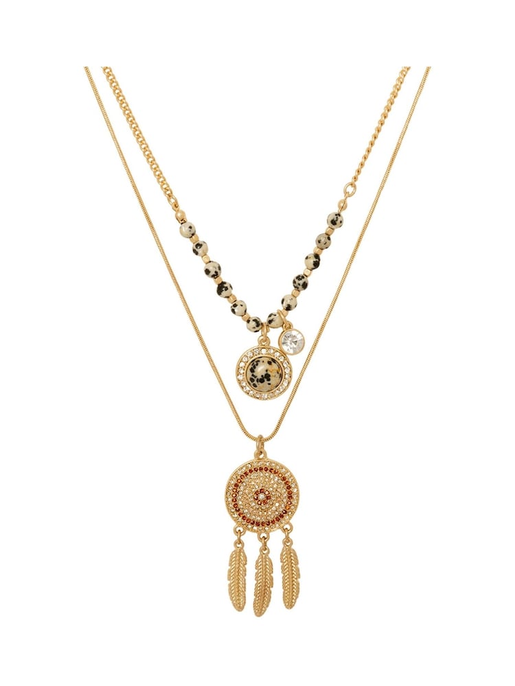 Bibi Bijoux Gold Tone Dreamcatcher Layered Necklace - Image 2 of 4