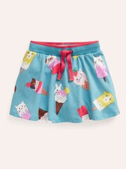 Boden Green Printed 100% Cotton Jersey Skort - Image 1 of 5