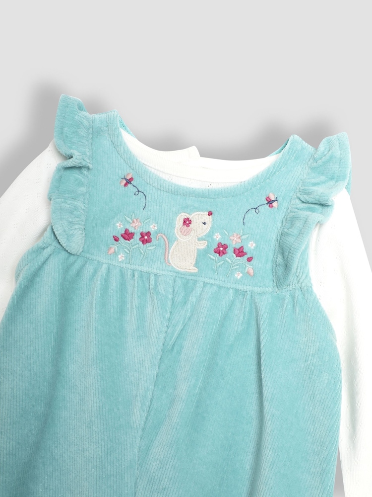 JoJo Maman Bébé Mouse Appliqué Velour Dungarees and Top Set - Imagen 7 de 7 JoJo Maman Bébé Mouse Appliqué Velour Dungarees and Top Set - Imagen 7 de 7