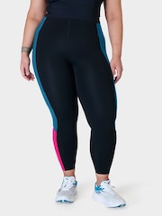 Sweaty Betty Black Beet Pink Reef Teal 7/8 Length Power UltraSculpt High Waist Workout Leggings - Image 1 of 8