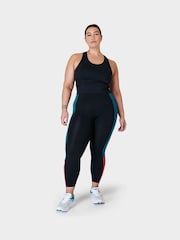 Sweaty Betty Black Beet Pink Reef Teal 7/8 Length Power UltraSculpt High Waist Workout Leggings - Image 3 of 8