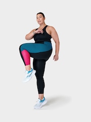 Sweaty Betty Black Beet Pink Reef Teal 7/8 Length Power UltraSculpt High Waist Workout Leggings - Image 4 of 8