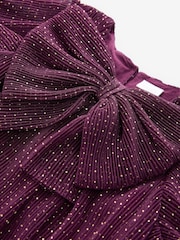 Plum Purple Sparkle Mesh Dress (3mths-7yrs) - Image 6 of 6