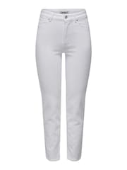 ONLY White Emily High Waisted Straight Leg Jeans With Comfort Stretch - Image 5 of 6